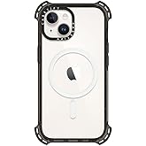 CASETiFY Bounce Case for iPhone 15 [6X Military Grade Drop Tested / 21.3ft Drop Protection/Compatible with Magsafe] - Clear Black