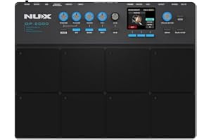 NUX DP-2000 8-Velocity Sensitive Independent Strike Percussion Pad with LED Lights, Digital Percussion Pad with UI Interactive Interface, Six On-Board Effects, Wavimport Function