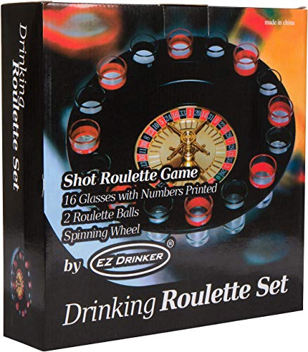 EZ DRINKER Shot Spinning Roulette Game Set (16-Piece) (Renewed)