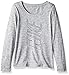 NIKE Victory Girls' Veneer Graphic Long-Sleeve Top, Black/Heather/Black, Medium