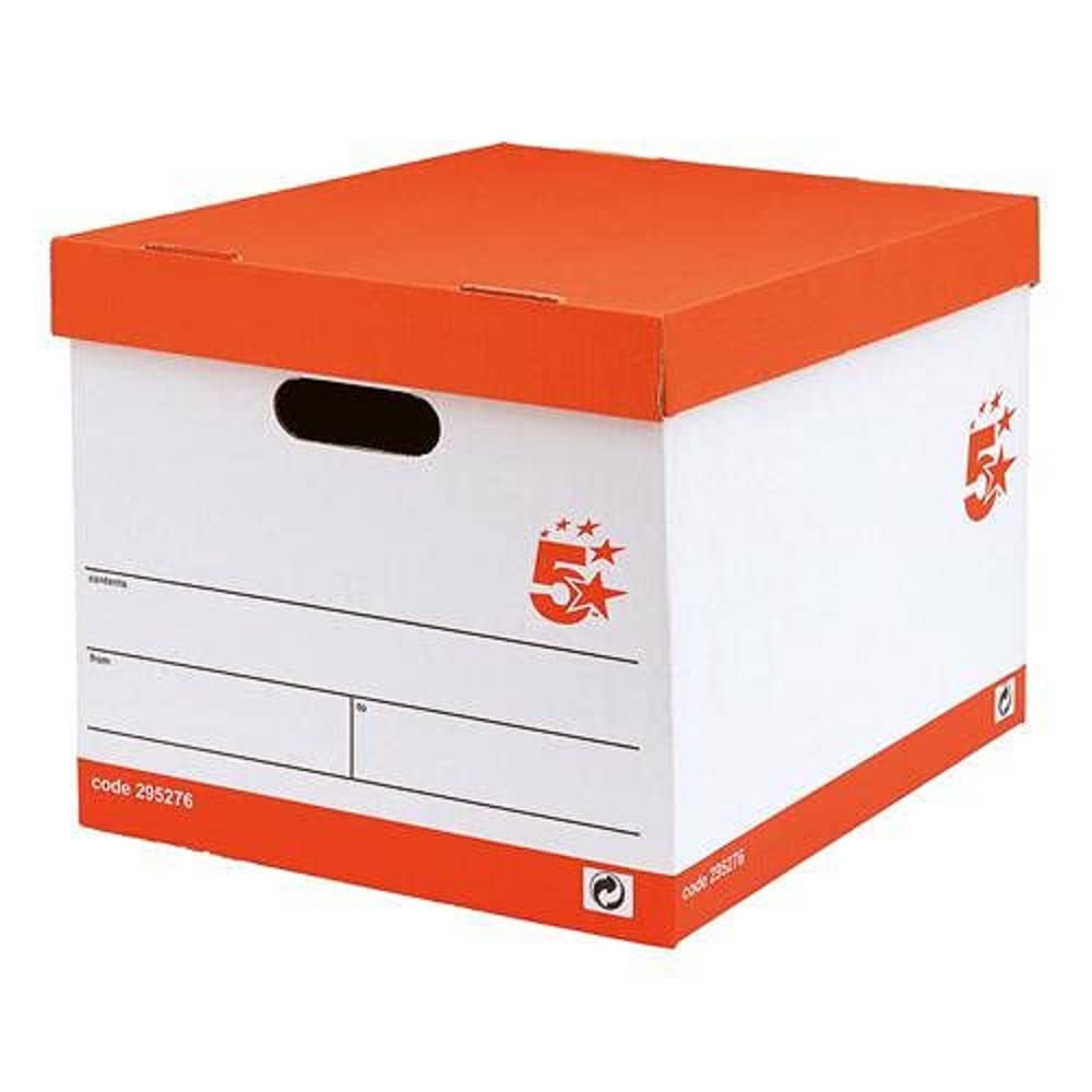 5 Star Storage Box - White (Pack of 10) -FST
