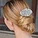 EVER FAITH 1920s Wedding Hair Accessories Austrian Crystal Bridal Art Deco Vintage Hair Piece Side Comb for Women Bride Clear Silver-Tone