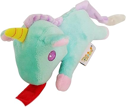 VIPECO Durable Detachable Silicone Baby Dummy Pacifier Chain Clip Plush Toy(Blue Animal)