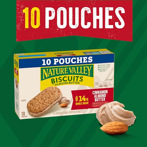 NATURE VALLEY BISCUIT SANDWICHES, CINNAMON ALMOND BUTTER, 10 CT, 13.5 OZ