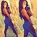 Oksale Womens Workout Leggings Fitness Sports Gym Running Yoga Athletic Pants (L, Blue)