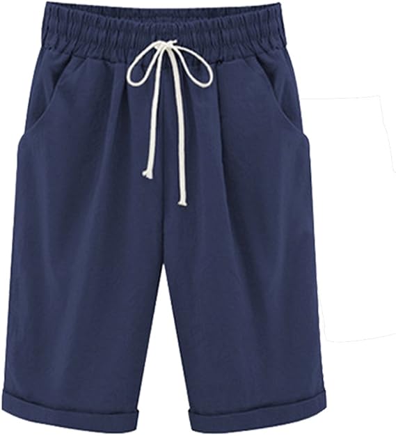Amazon Bobora ショートパンツ 5分丈 レディース ジャージ ハーフパンツ 無地 ゆったり ゴム 綿麻 ボトムス 短パン おしゃれ カジュアル カプリ クロップトパンツ 通販