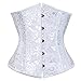 Zhitunemi Women's Lace Up Boned Jacquard Brocade Waist Training Underbust Corset Corset