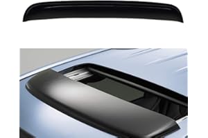 BOOGADEE Original 43inch Universal Fit Rain Snow Guard Sun Roof Wind Shade Deflector,1pc Tape-On Dark Smoke Tint Auto Moonroo