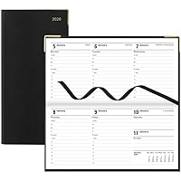 Letts of London® 2026 Classic Weekly/Monthly Appointment Book and Planner, 12 Months, January to December, Gold Corners, Hori