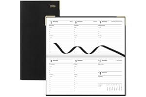 Letts of London® 2026 Classic Weekly/Monthly Appointment Book and Planner, 12 Months, January to December, Gold Corners, Hori