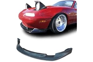 ANGIEHAIE PULIps MZMT90GVFAD - GV Style Front Bumper Lip, Flexible Poly-Urethane, Compatible With Mazda Miata 1990-1997 MX-5