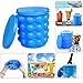 Ice Bucket,Large Silicone Ice Bucket & Ice Mold with lid, Silicon Ice Cube Maker LEADTEAM, (2 in 1) Space Saving Ice Cube Maker, Portable Silicon Ice Cube Maker