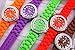 Women 12 Wholesale Assorted Crystal Rhinestone Large Face Watch Silicone Jelly Link Band
