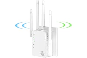 AOOEPU 1200Mbps Dual Band 2.4&5GHz WiFi Extender, WiFi Extender Signal Booster for Home Cover up to 12880 sq. ft & 105 Devices, 1-Tap Setup, Supports Ethernet Port