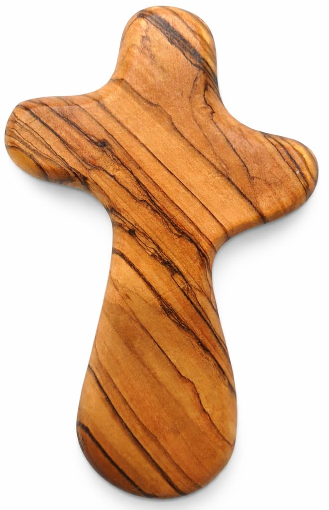 Zuluf Olive Wood Large Comfort Cross Faith Christian Holyland Gift - CRS003 10.7cm