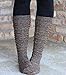Knee High Boot Socks for Women, Multi-Color in 2 Pack by Lucky Love (Brown + Black Patterned)