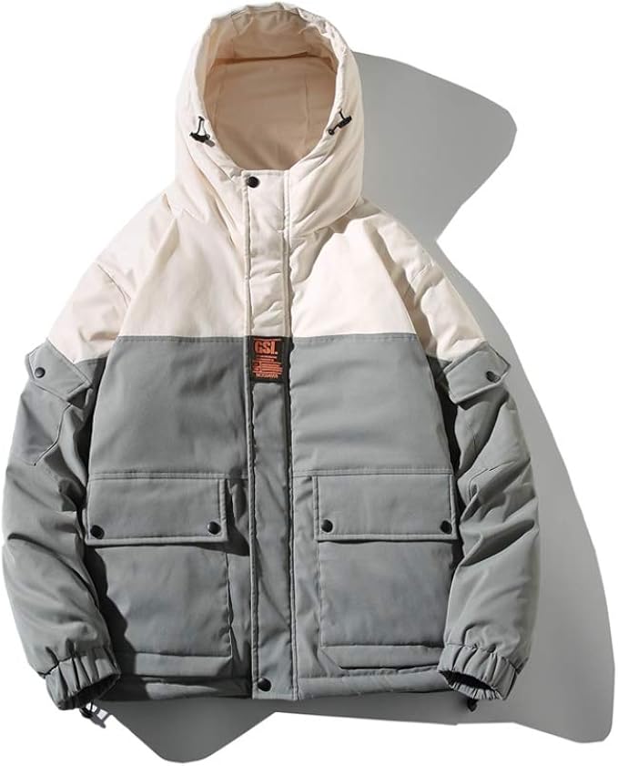 Amazon 秋冬 中綿入り ジャケット アウター メンズ 厚手 防風防寒 暖か 保温 中綿ジャケット フード付き ショート丈 カジュアル ポケット おしゃれ かっこいい 大きいサイズ シンプル グリーン ブラック コート ジャケット 通販