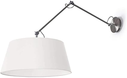 exo lighting easy lampara de pared con pantalla o200cms cotone blanco