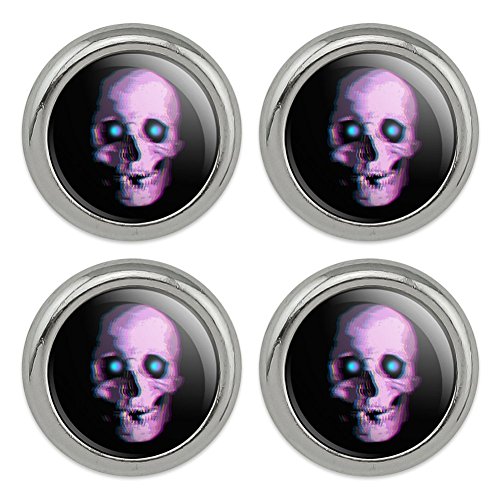 Stereoscopic Skull 3D Metal Craft Sewing Novelty Buttons - Set of 4