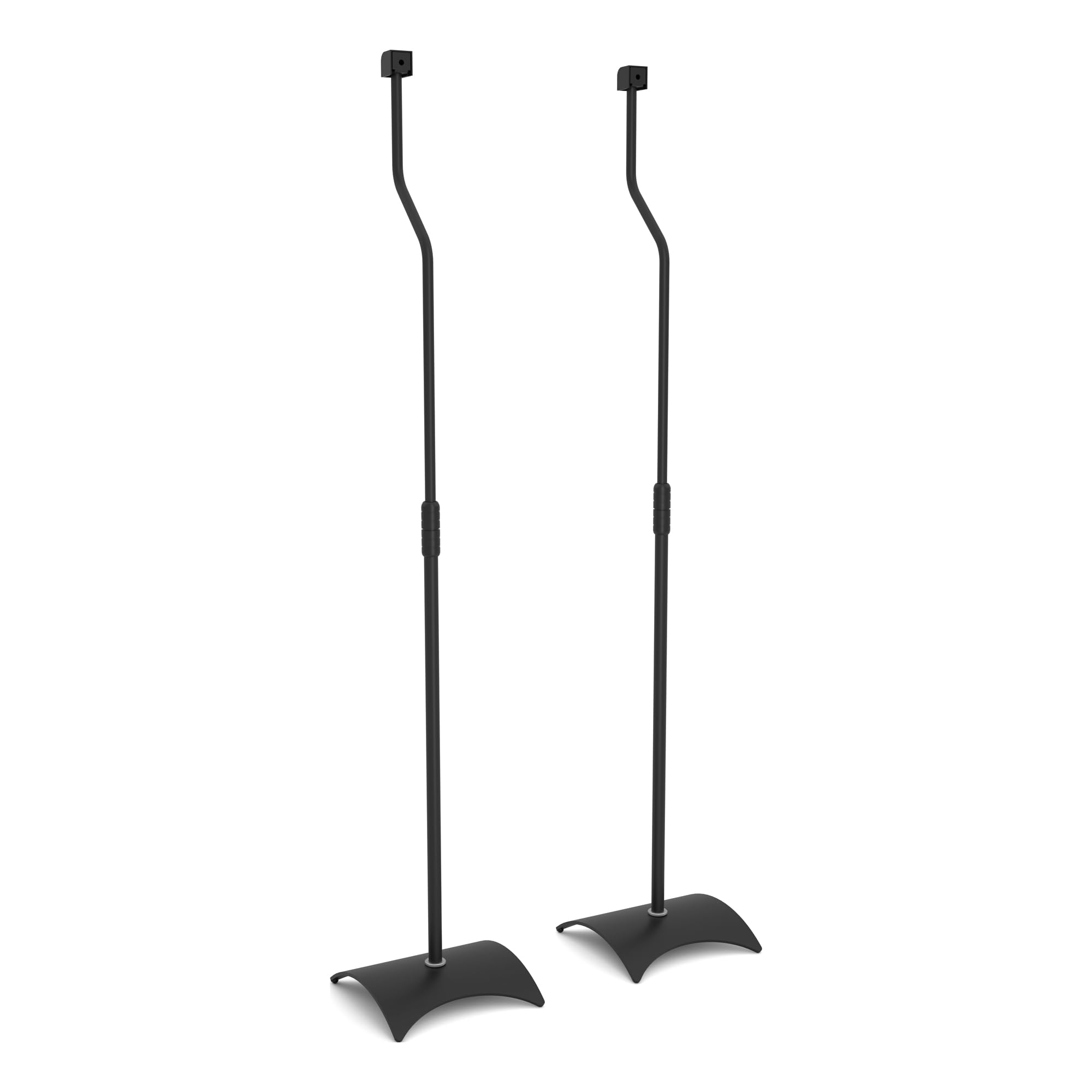 AVF Surround Sound Speaker Stands - Pair Of Universal Speaker Stands - Slimline Black Design With Curved Metal Base - Compatible With Most Speaker Brands - Fixings & Instructions Included