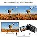 4K Camcorder Ultra-HD 48.0MP Digital Video Camera IR Night Vision Camcorders with Wifi External Microphone Wide Angle Lens and Lens Hood