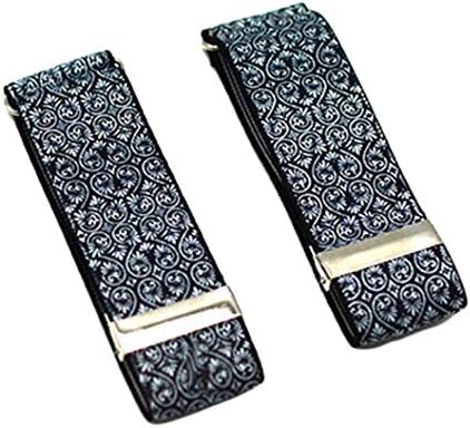 Men's 2 PCS Floral Flowers Shirt Garter Sleeve Holders Armbands 1.4 Inches Width
