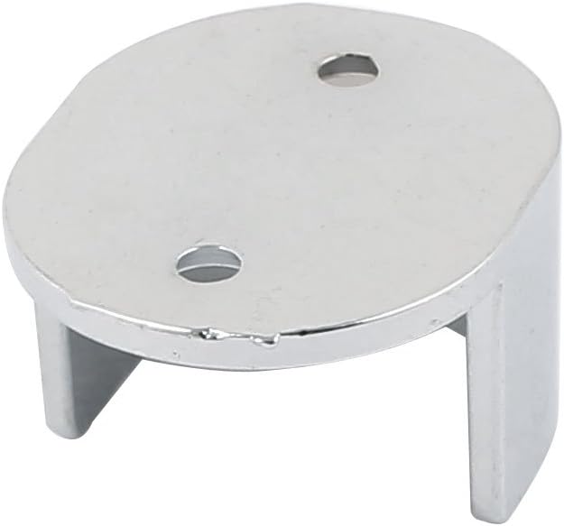sourcing map Wardrobe Closet 25mm Dia Round Rod Metal Flange Holder Bracket Silver Tone 4pcs, 25mm Dia, 4pcs - Image 4