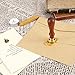Yoption Initial Alphabet Wax Seal Stamp, Retro Letter J Sealing Wax Stamp Brass Head Wooden Handle for Wedding Party Invitation Envelopes