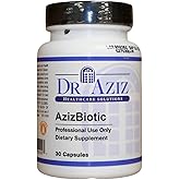 Dr Aziz AzizBiotic - Probiotic Supplement for Gut Health - Supports Microflora Balance - Probiotic Formula with 7 Strains & BioShield Technology - 30 Capsules