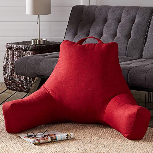 Greendale Home Fashions Jumbo Bed Rest Pillow, XLarge, Scarlet