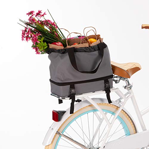 Expandable Rear Rack Bag Gray Ebike Canada