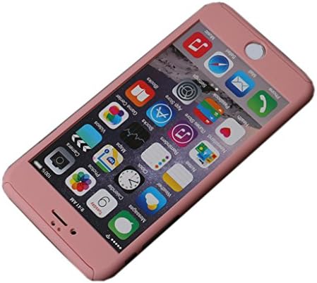 Iphone 7 plus Case, Iphone 7s plus Case, OOKOO Ultra Thin Full Body Coverage Protection Hard Slim Iphone 7 plus Case with Tempered Glass Screen Protector for Apple Iphone 7 plus 5.5"- Pink