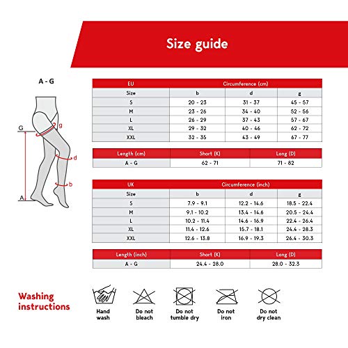 Lauma Medical, 23-32 mmHg Class 2 medical compression stockings with lace stripes, varicose veins, often swelling in the legs, pain in the calves and feet (