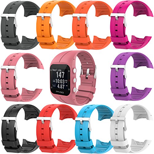 RuenTech Bands for Polar M400/M430 watch Strap Replacement Soft Silicone Wristband Sports Band For Polar M400 and M430 GPS Smart Sports Watch-Gray