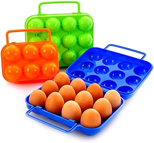 Portable Carry 12 Eggs Container Holder Storage Box Folding Plastic Camping