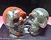 Hand Carved Natural Gemstone Carving Skull Statue Figurine Collectible 1.9