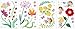 Fairy Flowers Garden Decorative Peel & Stick Wall Art Sticker Decals for Kids Room and Nursery
