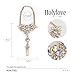 Holylove Foot Jewelry for Women Barefoot Sandals Beach Crystal Anklets Chains Wedding Vocation 1 Pair with Gift Box – HLAB007 Crystal