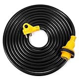 Lavotla RV Extension Power Cord 25FT - 30 AMP Male to 30 AMP Female Twist Locking Adapter - Heavy Duty & Weatherproof Electrical Camper Trailer Marine Boat Shore Cable - 10/3, STW Molded Connector
