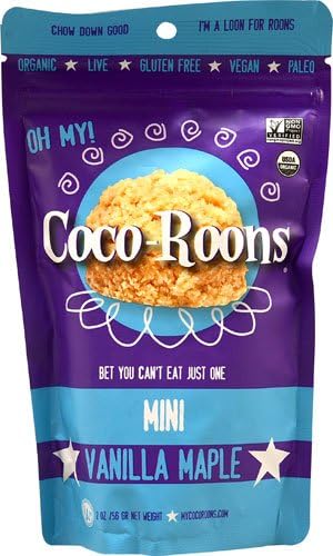 Wonderfully Raw Mini Coco-Roons Organic Gluten Free Vanilla Maple -- 2 oz (Pack of 12)