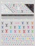 JoyKott 3D Luxury Premium lv Desing Brand Nail Art Stickers