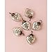 Luna Bazaar Mercury Glass Mini Heart Ornaments (1 to 1.5-Inch, Silver, Deidra Design, Set of 6) - Great Gift Idea, Vintage-Style Decorations for Christmas, Special Occasions, Home Decor and Parties