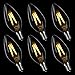 Lightstory Candelabra C11, E12 Base 2700K 3W Non-Dimmable LED Candle Light Bulb, 6-Pack