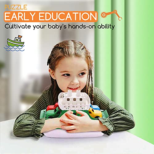 Toy Boat Carrier with 4 Toy Cars, Bath Toys for Toddlers 34 Years Old