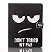 iPad 2/3/4 Case, Dteck(TM) Slim-Fit Folio Leather [Card Slots/ Money Holder] Smart Cover with [Auto Sleep/Wake Feature] for Apple iPad 2/iPad 3/iPad 4 (01 Don't Touch My Pad)