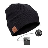 Zibaar Bluetooth Beanie Bluetooth Hat Bluetooth Beanie Hat Headphone Benaie Combined with Bluetooth V4.1 Headphone and Mic, Hands Free Talking, Unisex Black