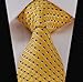 MENDENG Black Gold Striped Tie Woven Jacquard Silk Men's Suits Ties Necktie
