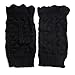 FAYBOX Women's Short Leg Warmer Crochet Boot Cover (Short Black)