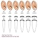 BodyJ4You 14PCS Fake Tapers Earrings Set Screw Stud Acrylic Illusion Cheater Faux Gauges Jewelry