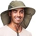 Solaris Sun Hat with Neck Flap, UPF 50 Sun Protection Lightweight Sun Cap for Men Women, Wide Brim Hat for Fishing Hiking Beach Safari, Olive